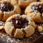 Chocolate Thumbprint Peanut Butter Cookies | Easy Peanut Butter Chocolate Treats
