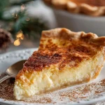 Christmas Eve Cinnamon-Vanilla Custard Pie | Easy Holiday Dessert