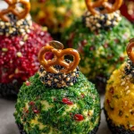 Christmas Ornament Cheese Balls Recipe (Easy Holiday Appetizer)