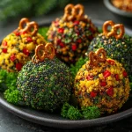 Christmas Ornament Cheese Balls Recipe (Easy Holiday Appetizer)