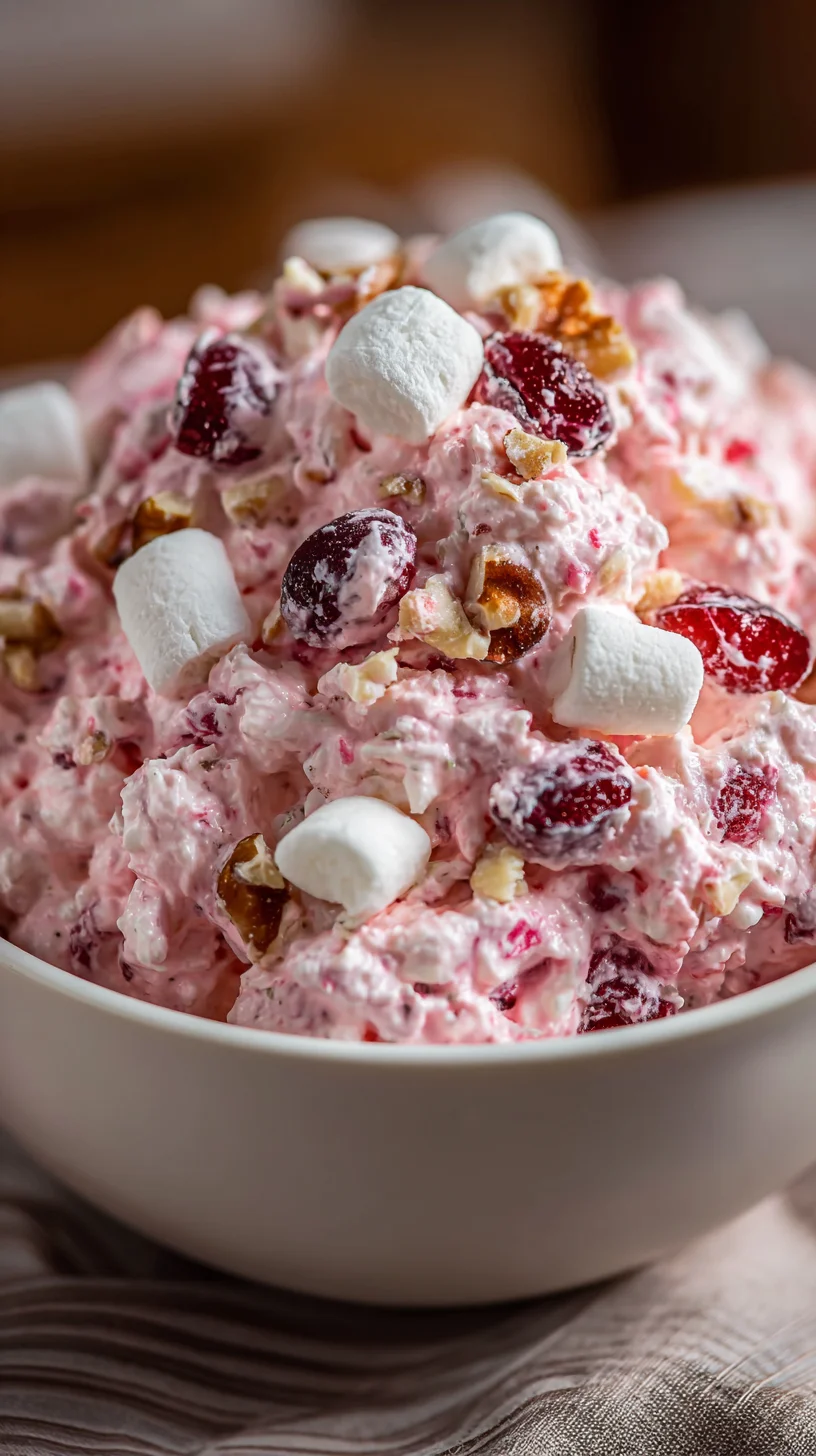 Light and fluffy cranberry salad. Light and fluffy cranberry salad.