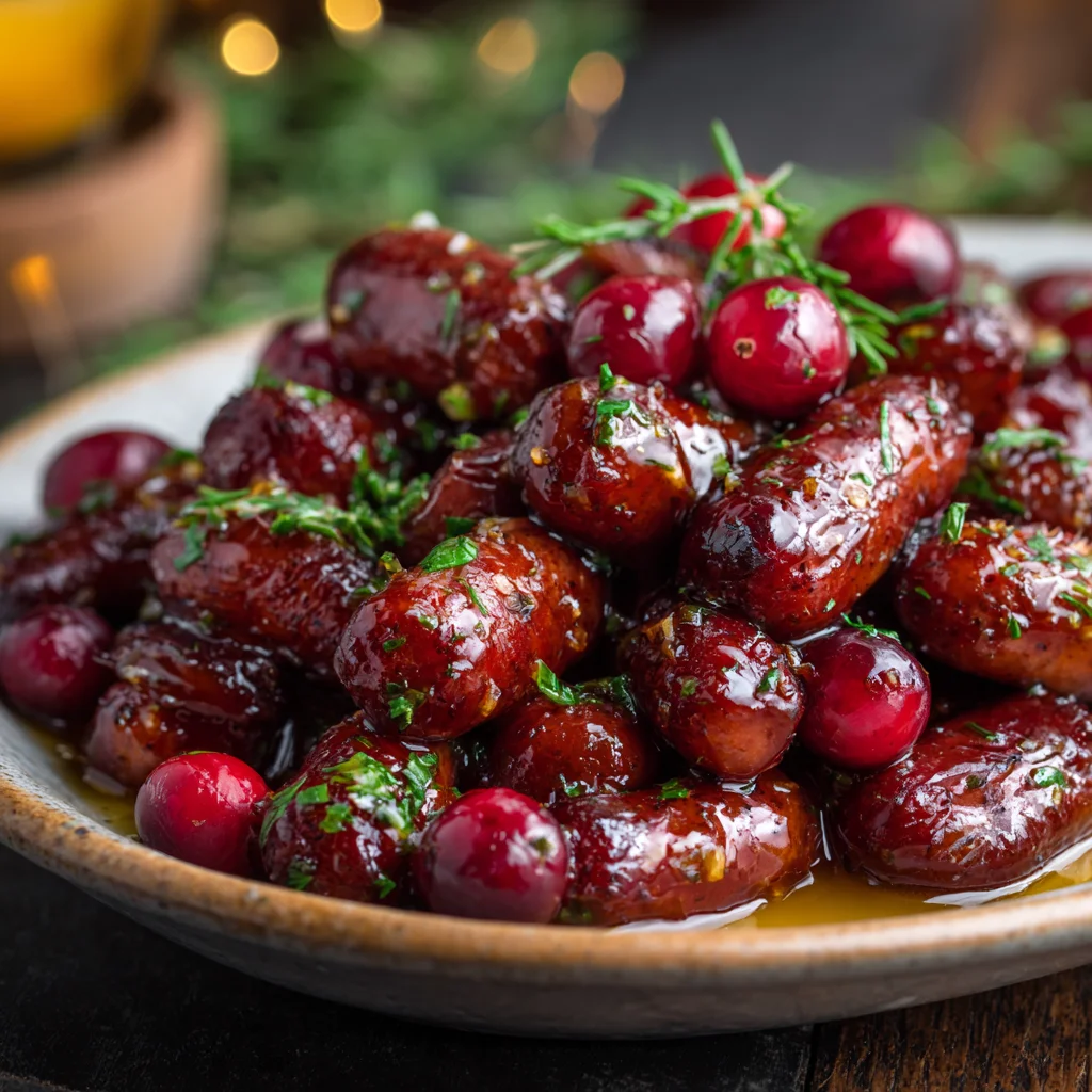 Cranberry Little Smokies with Hot Honey: Sweet & Spicy Party Appetizer!
