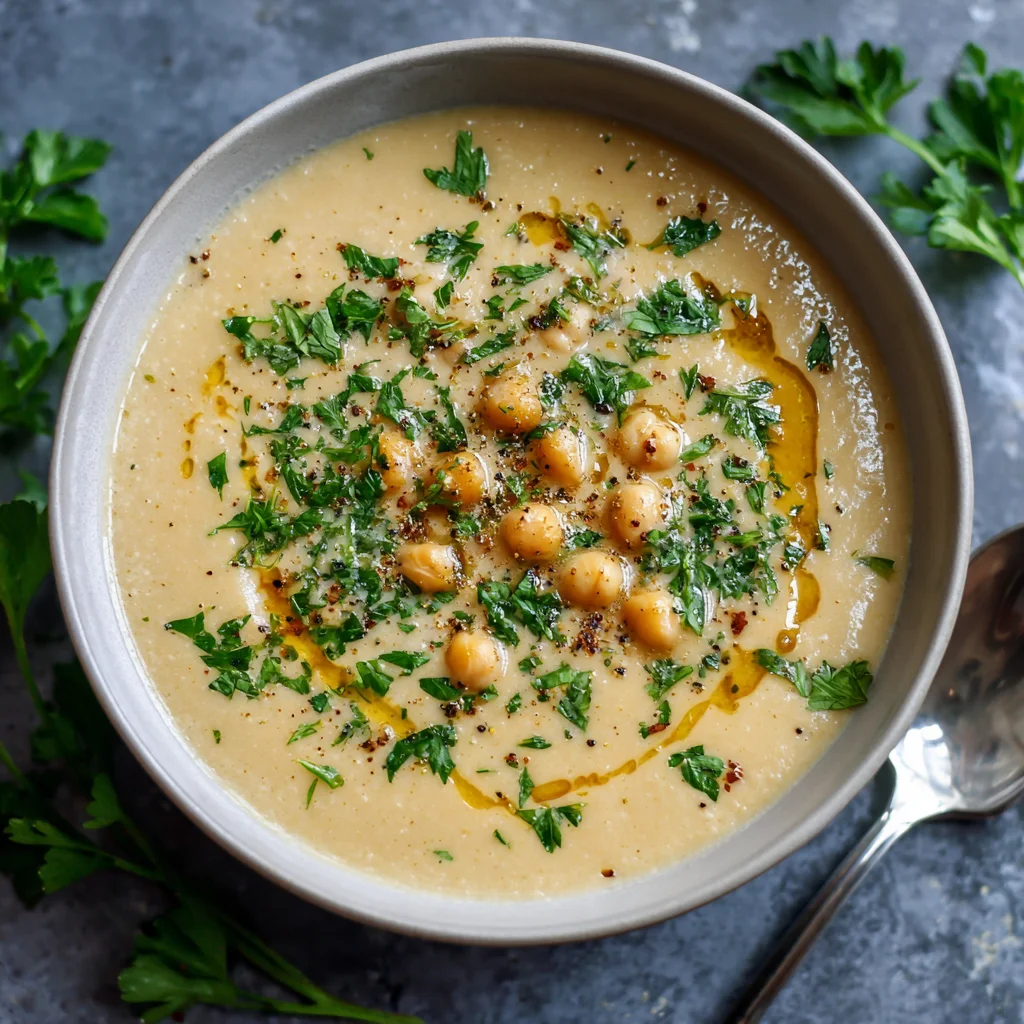 Creamy Garlic Chickpea Soup: Easy Weeknight Meal