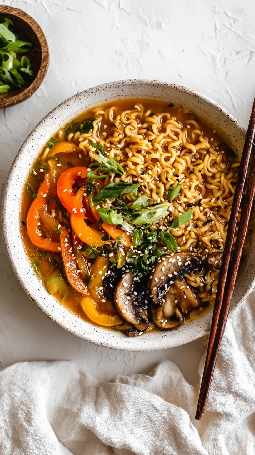 Delicious vegan sesame ramen bowl.