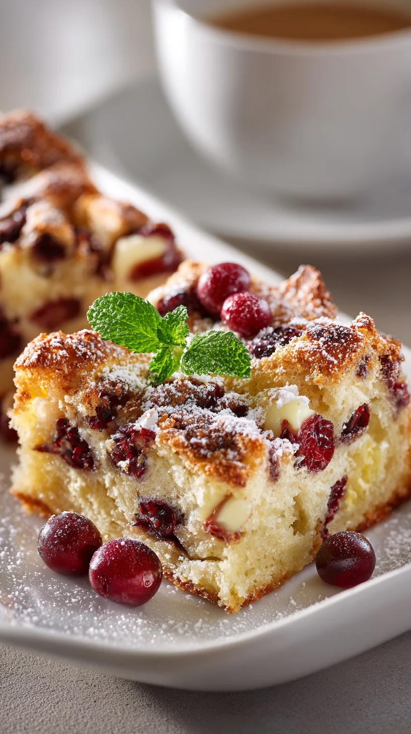 Christmas traybake with cherries and white chocolate.
