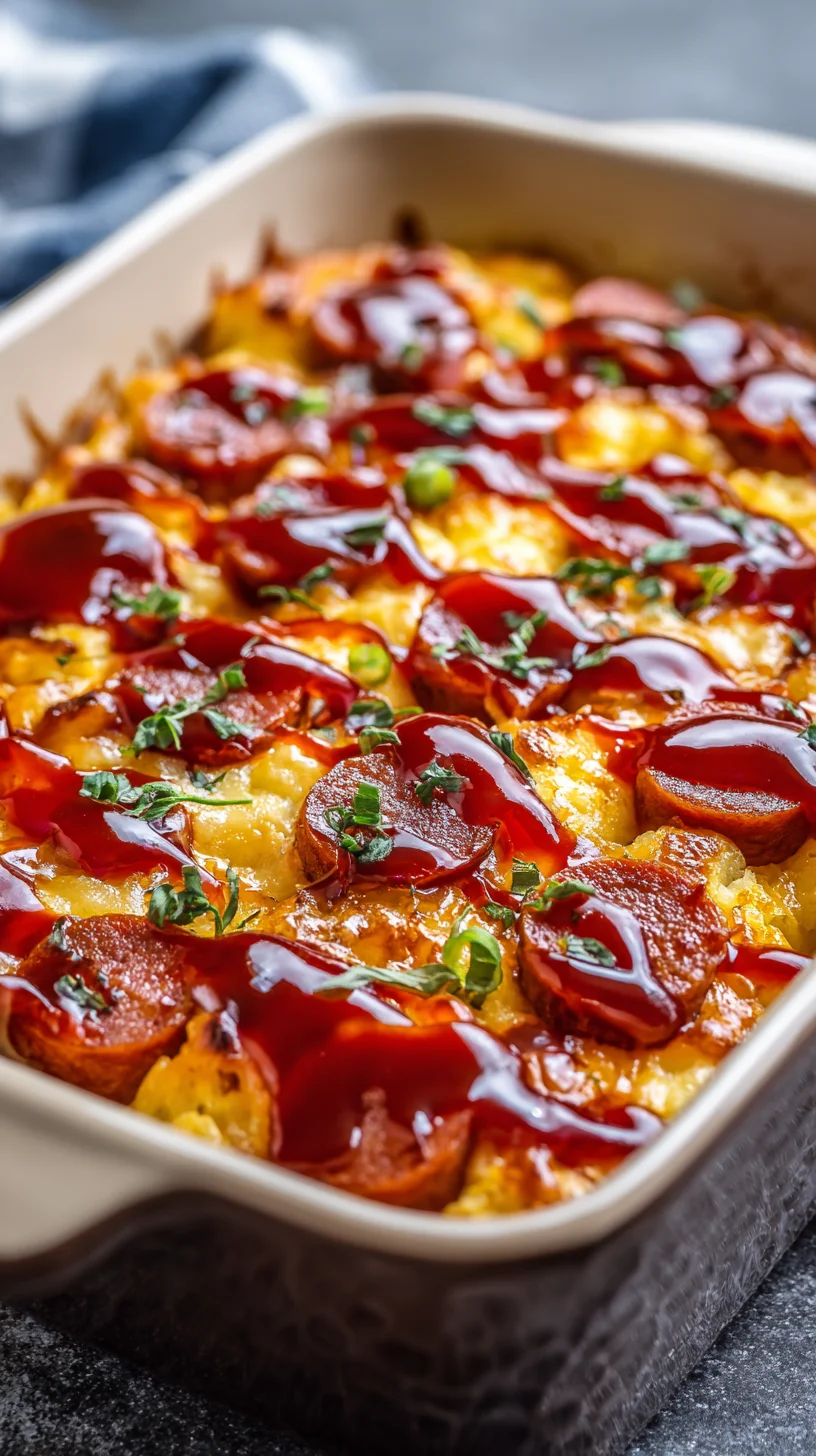 Korean corn dog casserole.