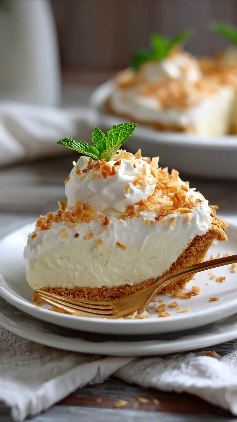 Easy no-bake coconut cream pie. Easy no-bake coconut cream pie.