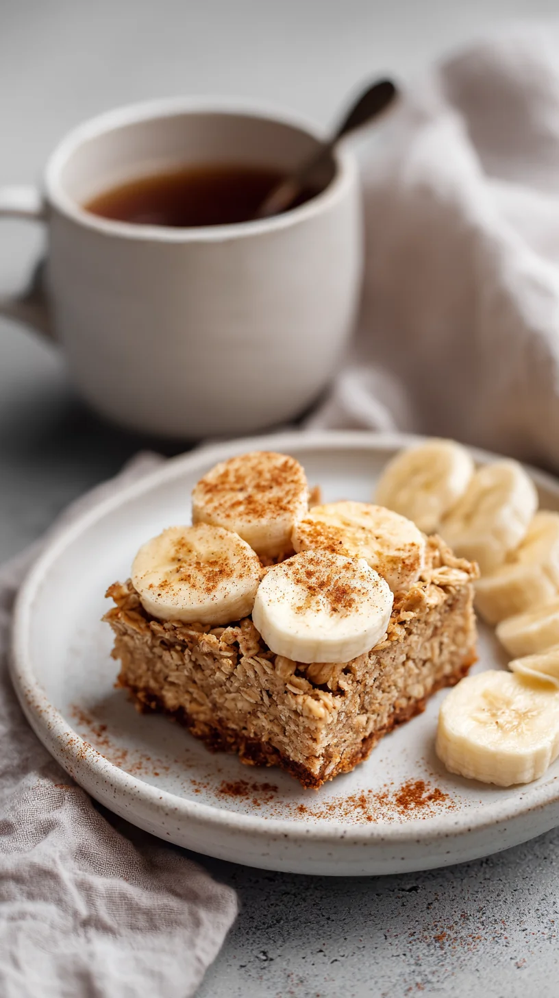 Energizing banana oatmeal bars