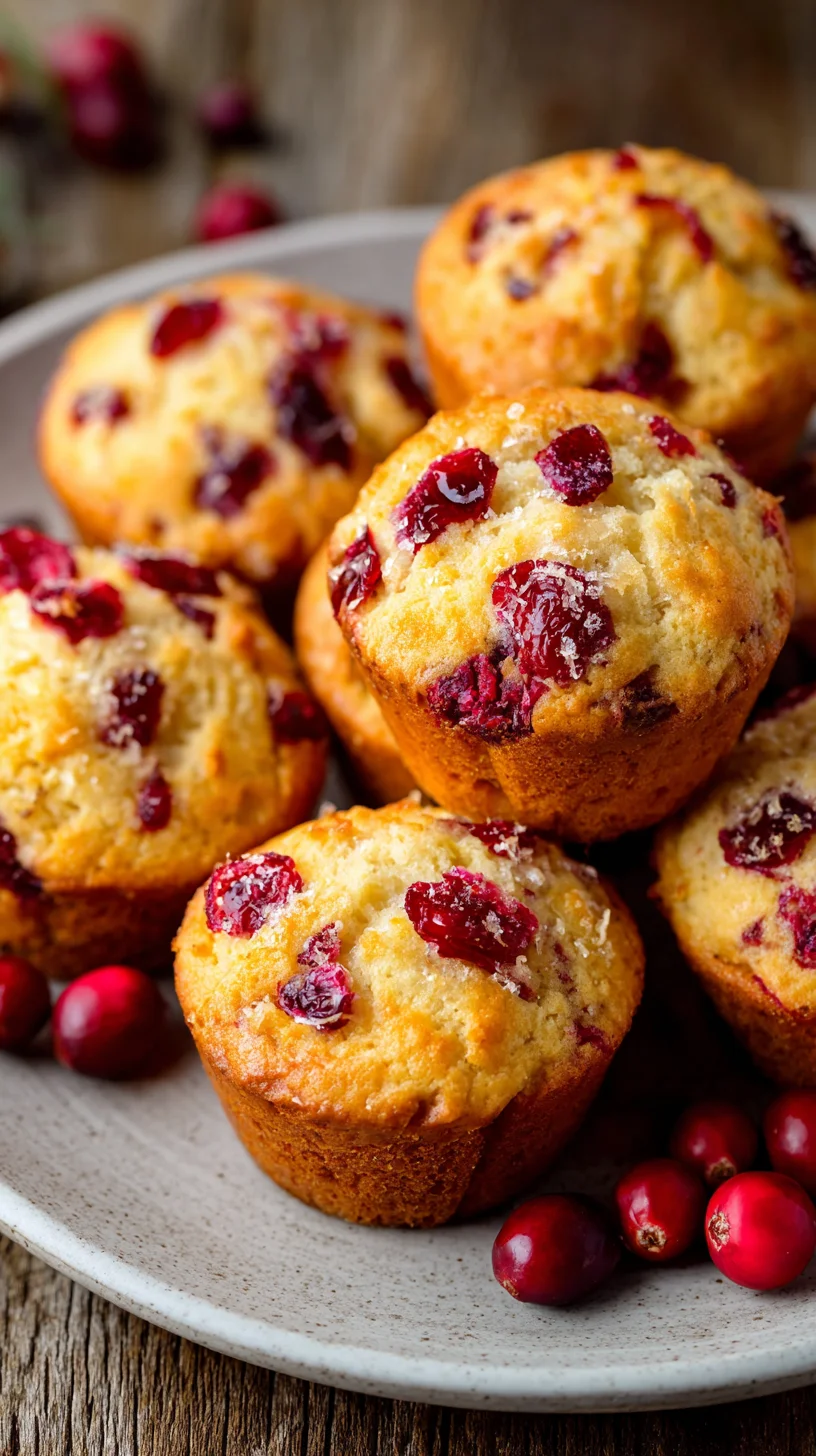 Muffins with visible cranberries and orange zest. Muffins with visible cranberries and orange zest.