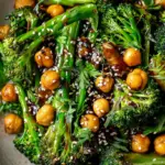 Quick Garlic Broccoli Stir Fry with Chickpeas | Healthy 15-Min Meal