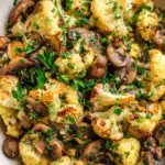 Garlic Cauliflower Mushroom Skillet
