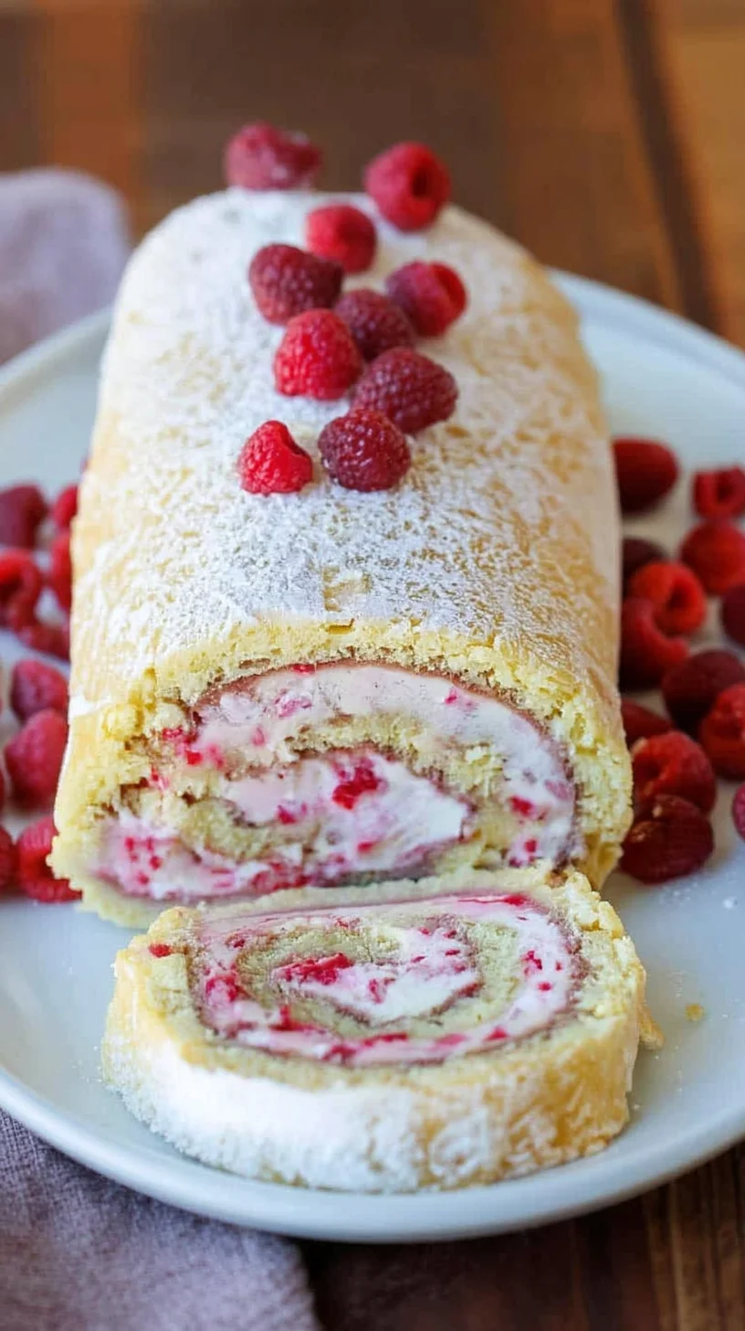 Cherry cheesecake cake roll