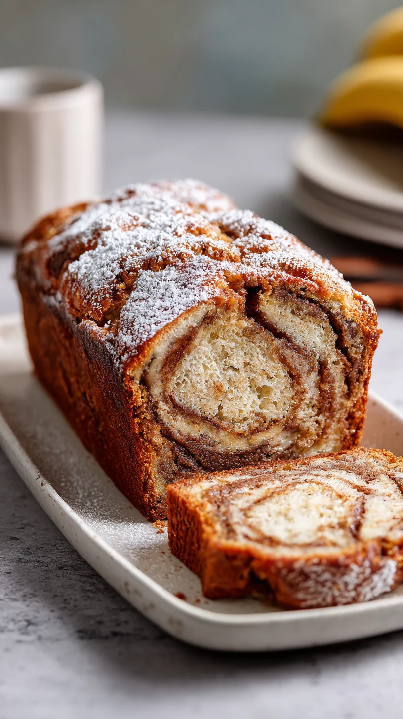 Homemade cinnamon swirl banana bread. Homemade cinnamon swirl banana bread.