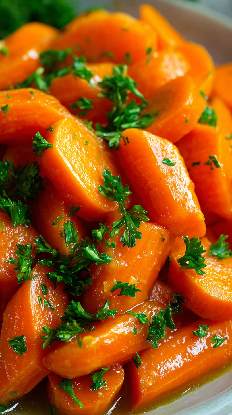 Instant Pot carrots with a glistening, sweet, and silky glaze, beautifully plated for a flavorful side dish.
