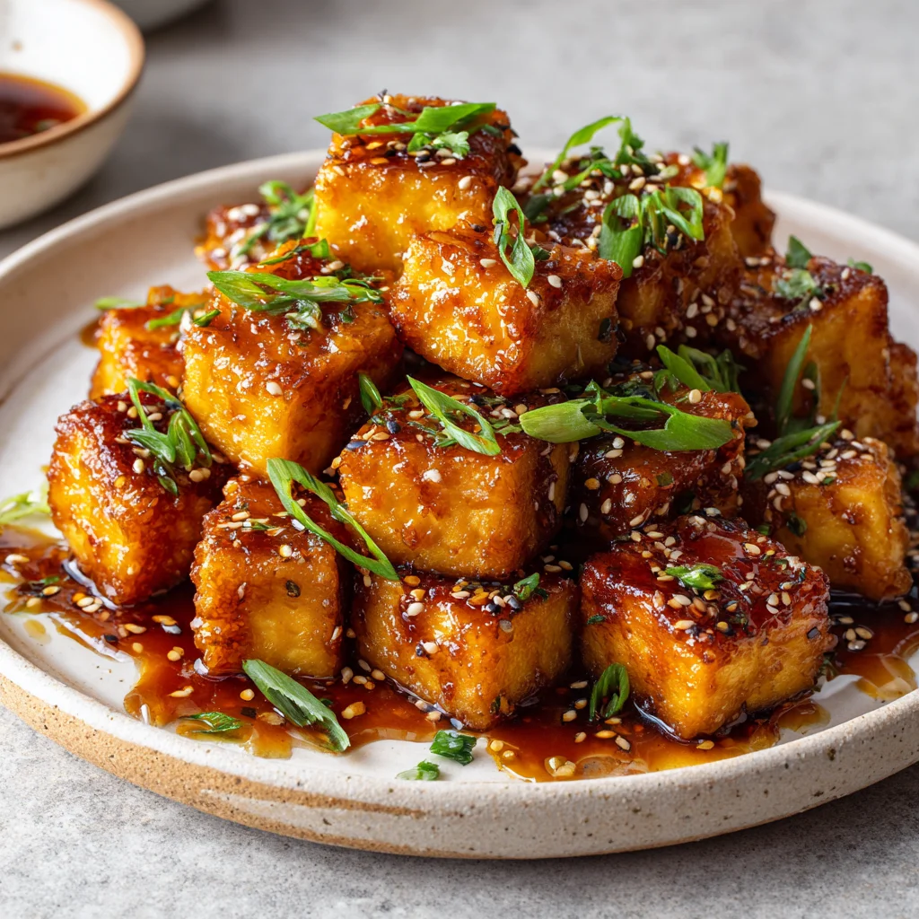 Crispy Honey Garlic Tofu