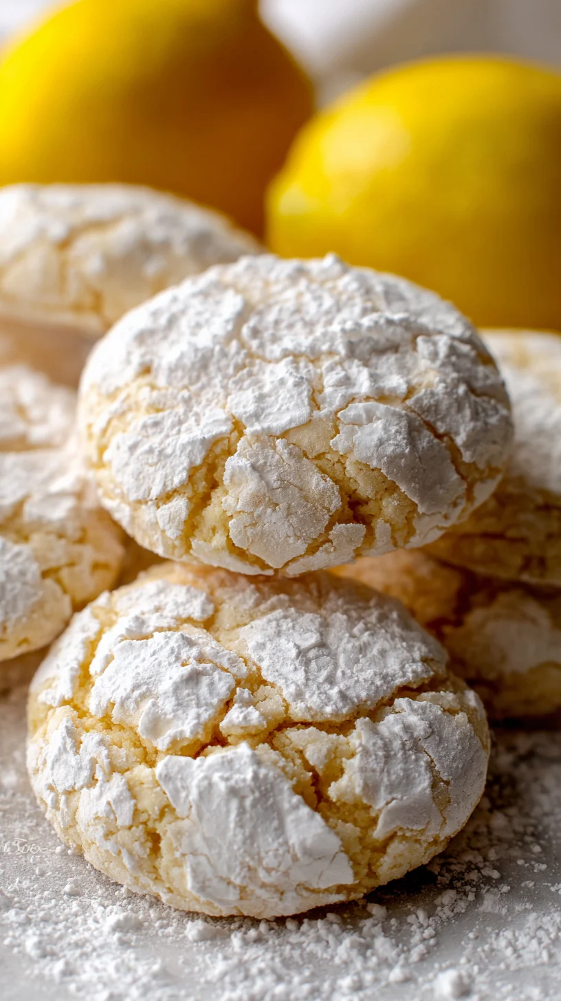 Freshly baked lemon crinkle cookies Freshly baked lemon crinkle cookies