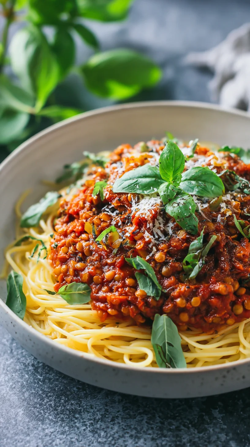 Flavorful plant-based bolognese sauce.