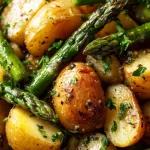 One-Pan Garlic Potatoes & Asparagus | Easy & Flavorful Side Dish