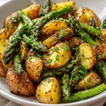 One-Pan Garlic Potatoes & Asparagus | Easy & Flavorful Side Dish