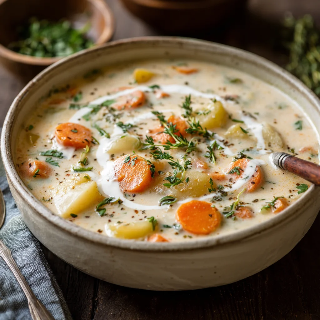 One-Pot Creamy Vegetable Soup