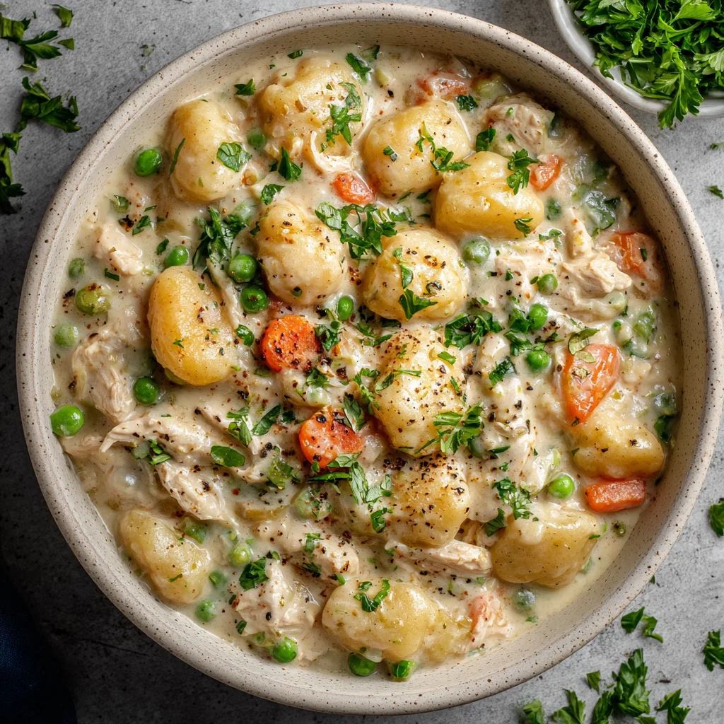 Creamy One Pot Gnocchi Chicken Pot Pie Recipe