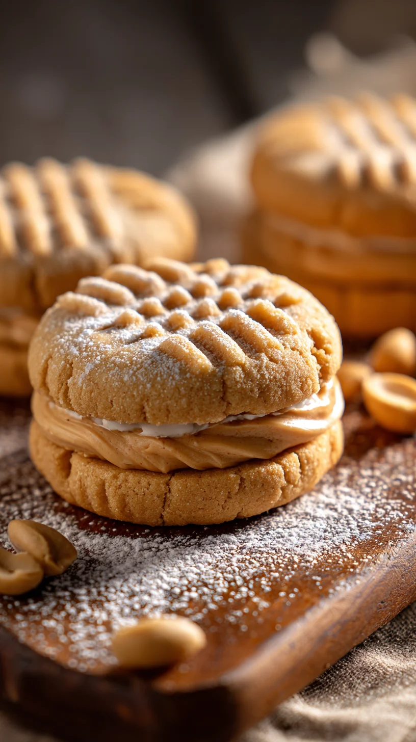 Peanut butter sandwich cookies.