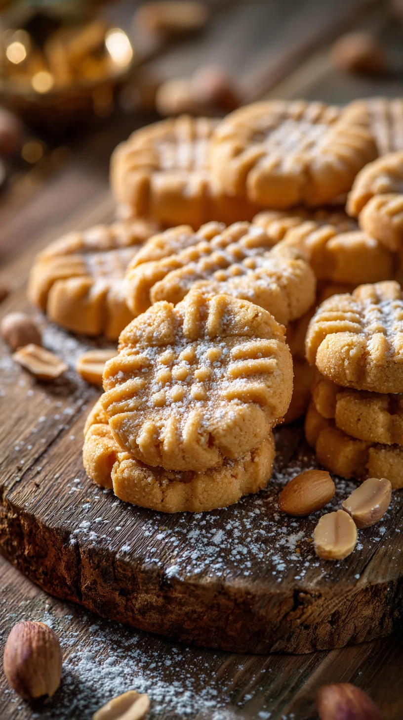 Peanut butter shortbread cookies