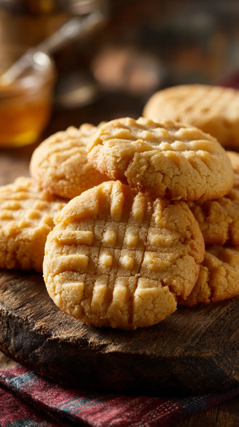 Plate of Peanut Butter Sugar Cookies
