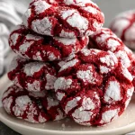 Decadent Red Velvet Crinkle Cookies Recipe | Soft & Chewy Dessert