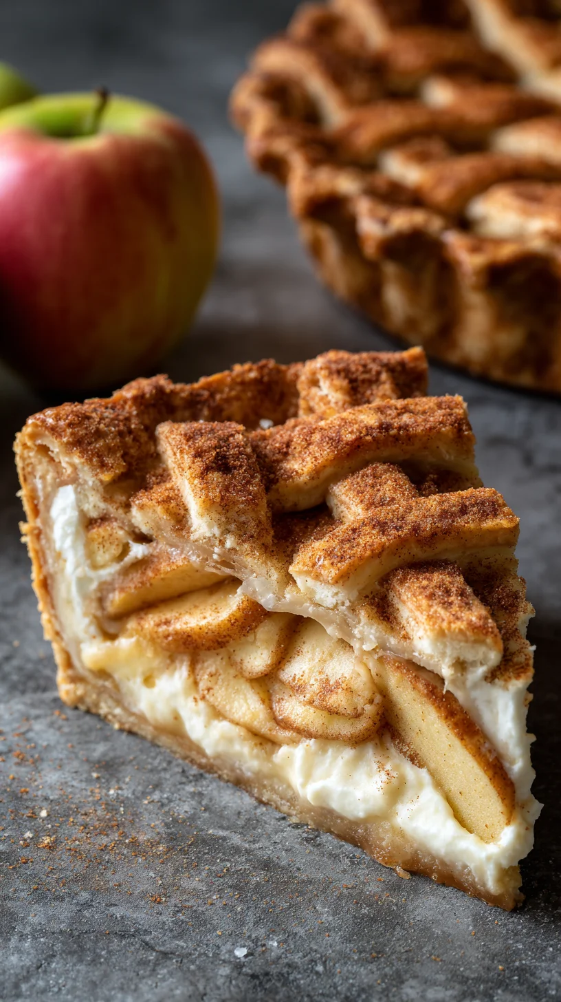Slice of snickerdoodle apple pie. Slice of snickerdoodle apple pie.