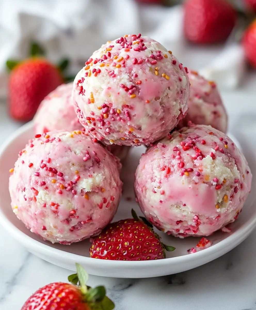 Strawberry Cheesecake Protein Balls - No-Bake, Healthy & Delicious!