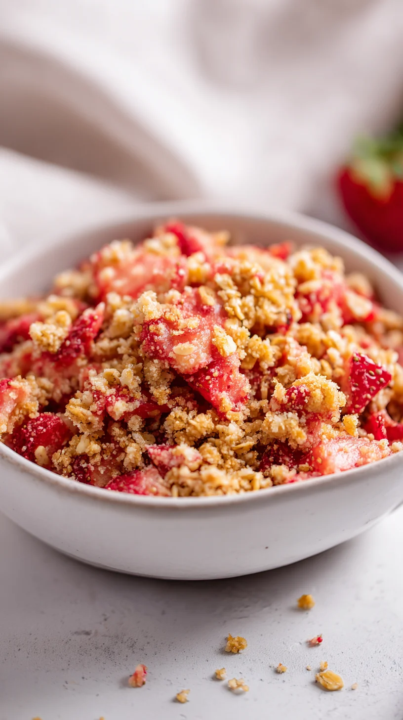 Strawberry crunch topping.