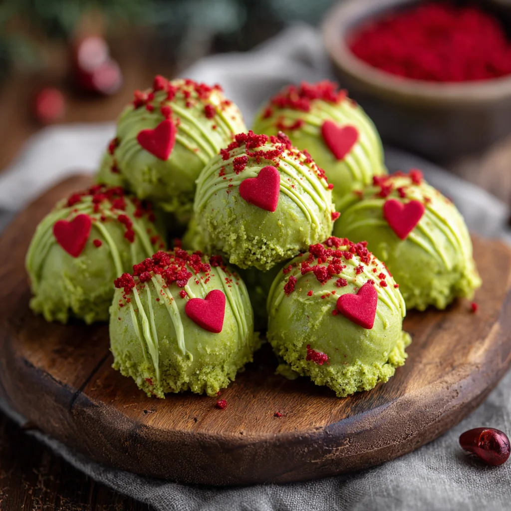 No-bake Grinch Oreo truffles. No-bake Grinch Oreo truffles.