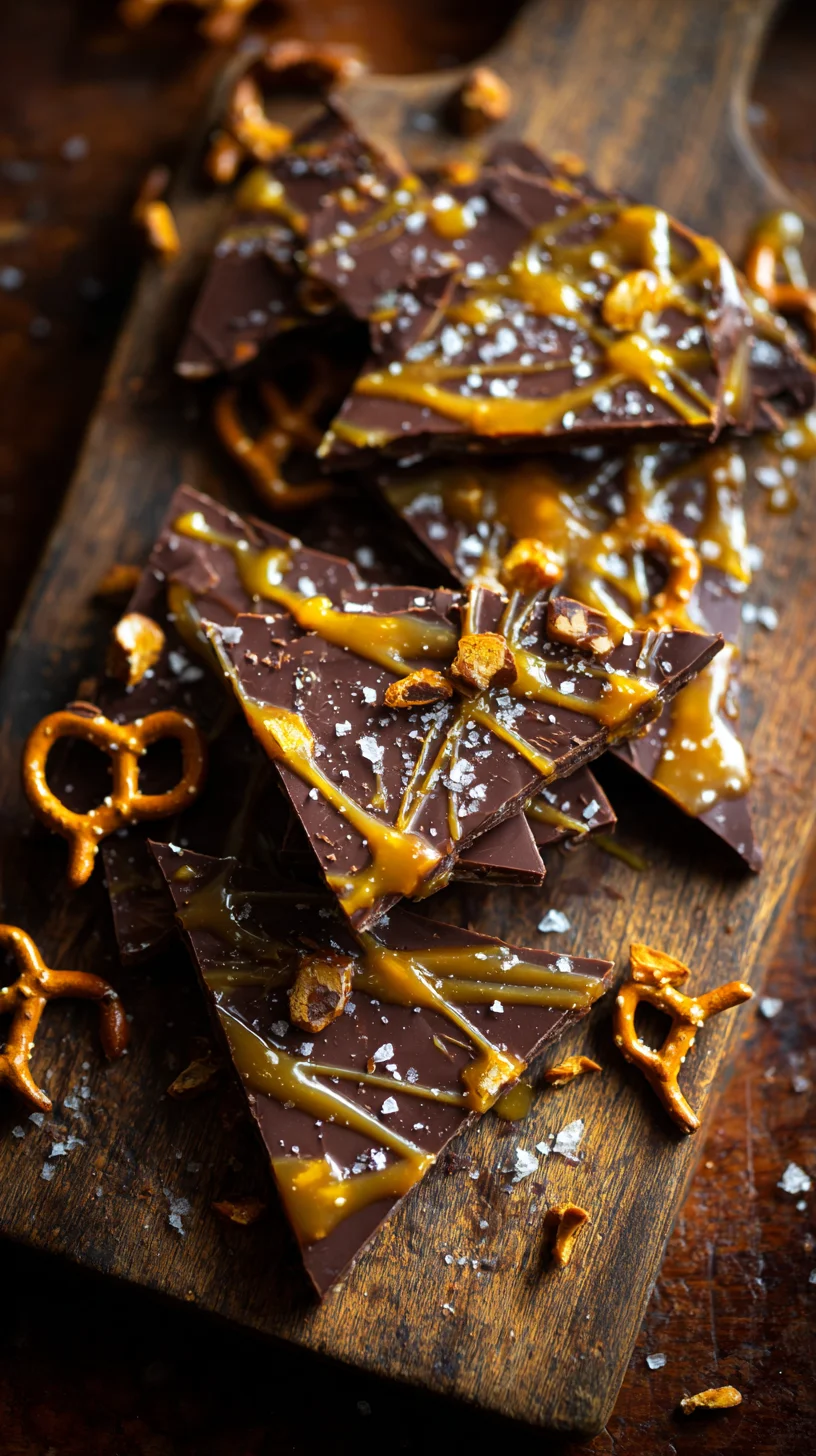 1. Salted caramel pretzel bark with chocolate, pretzels, and caramel swirls. 1. Salted caramel pretzel bark with chocolate, pretzels, and caramel swirls.