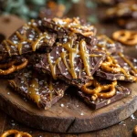 The Best Salted Caramel Pretzel Bark | Easy No-Bake Recipe