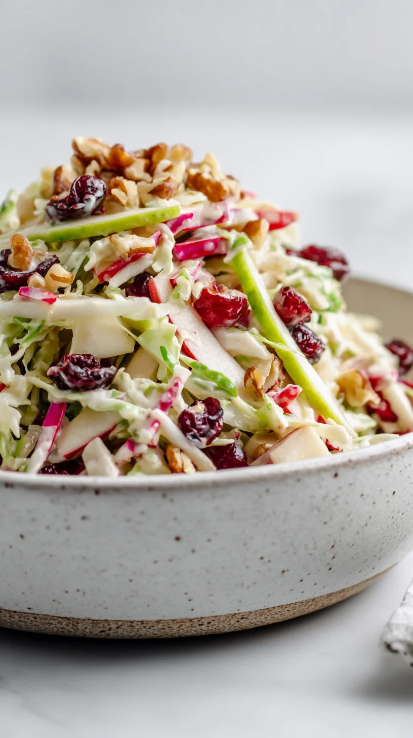 Coleslaw with cranberries and apples. Coleslaw with cranberries and apples.