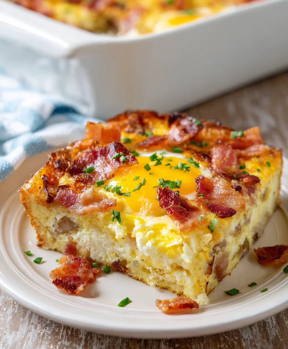 Chicken Bacon Potato Egg Casserole