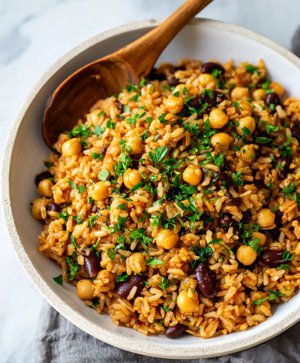 Healthy Mediterranean Rice and Beans