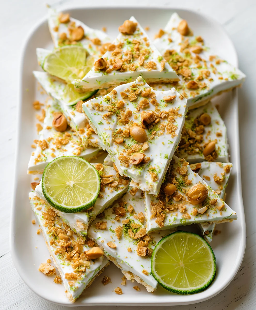 High Protein Key Lime Pie Yogurt Bark