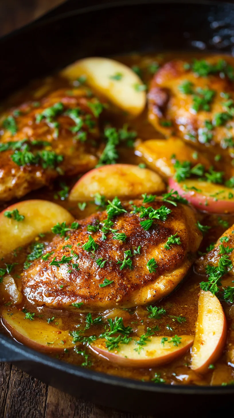 Skillet apple cider chicken.