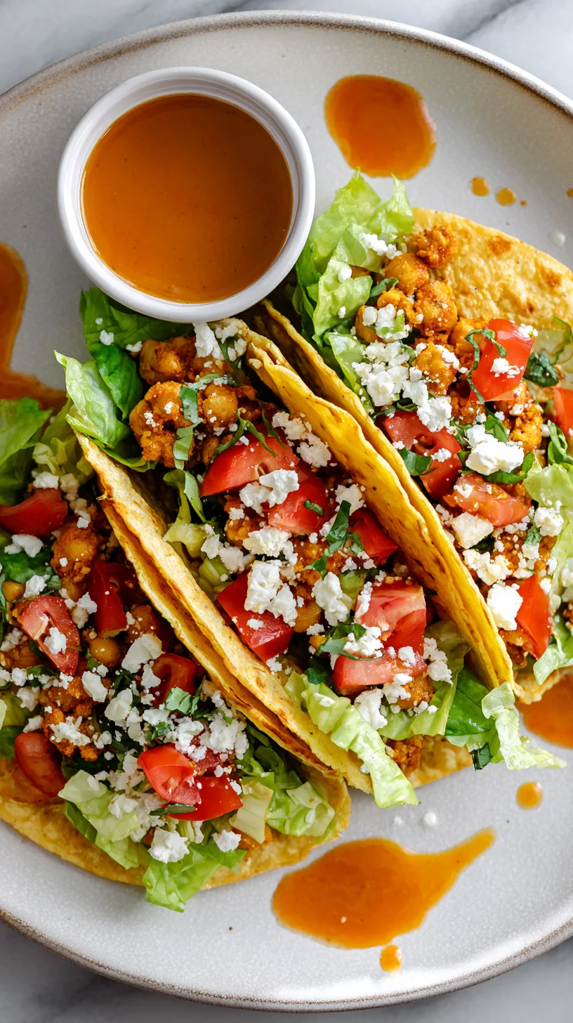 Vibrant Buffalo chickpea wrap with fresh greens. Vibrant Buffalo chickpea wrap with fresh greens.