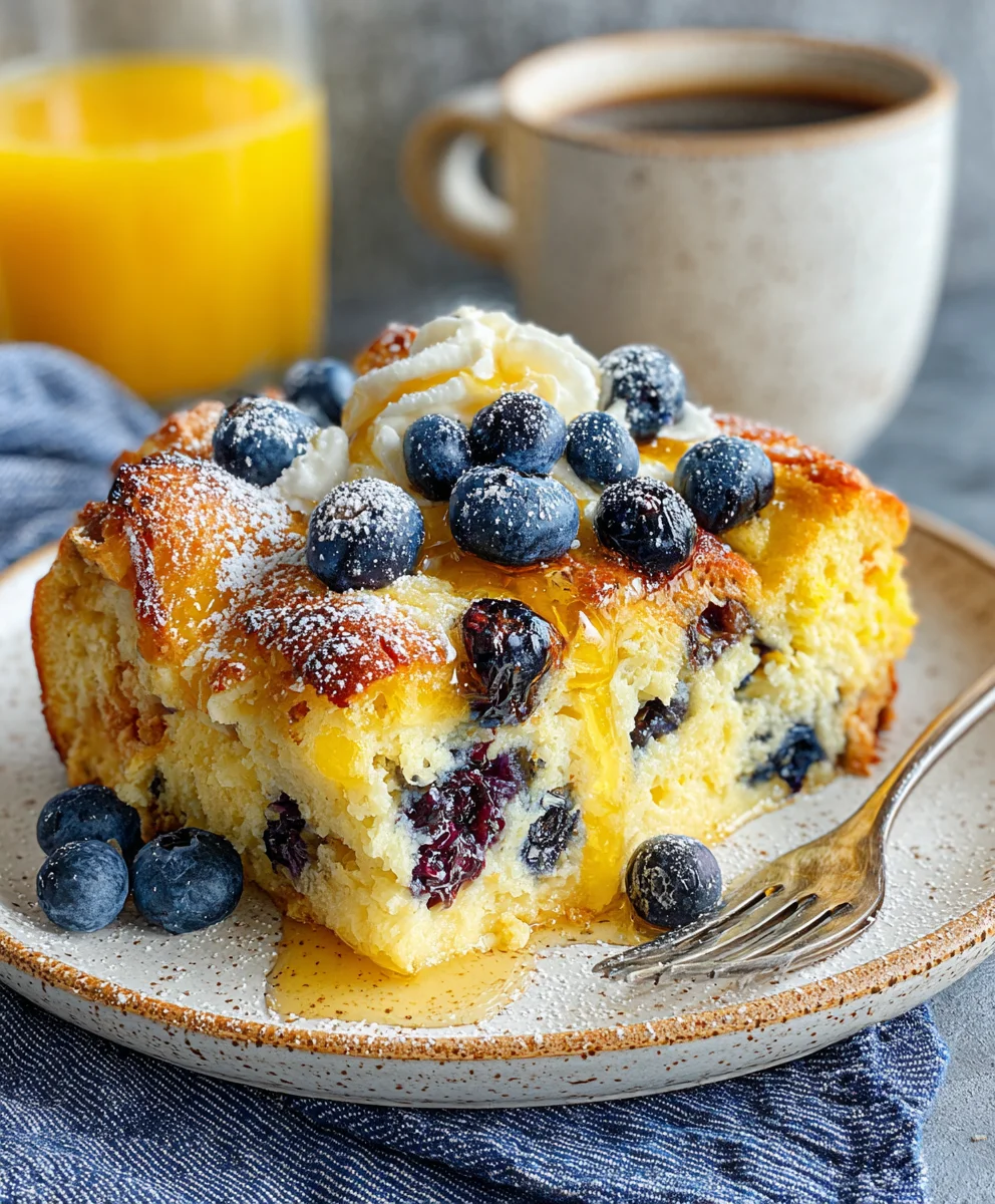Blueberry Buttermilk Pancake Casserole
