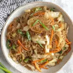 Cabbage Glass Noodles Stir Fry