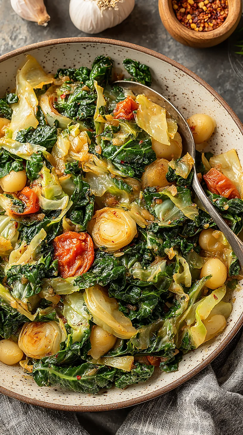 Garlic Sautéed Cabbage Kale Skillet - image 1