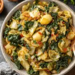 Garlic Sautéed Cabbage Kale Skillet