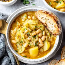 Hearty White Bean and Cabbage Soup with Potatoes-image