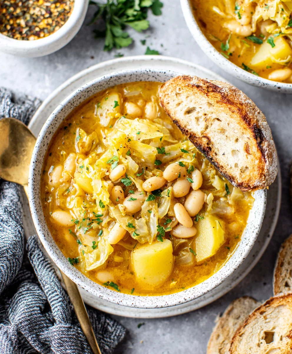 Hearty White Bean and Cabbage Soup