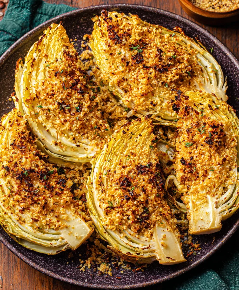 Miso Butter Roasted Cabbage Wedges