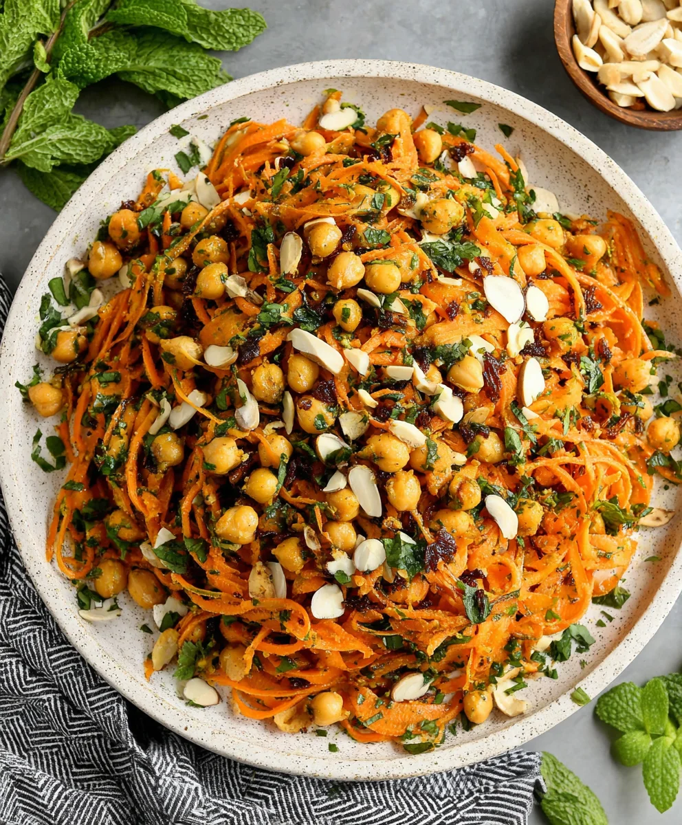 Moroccan Carrot and Chickpea Salad