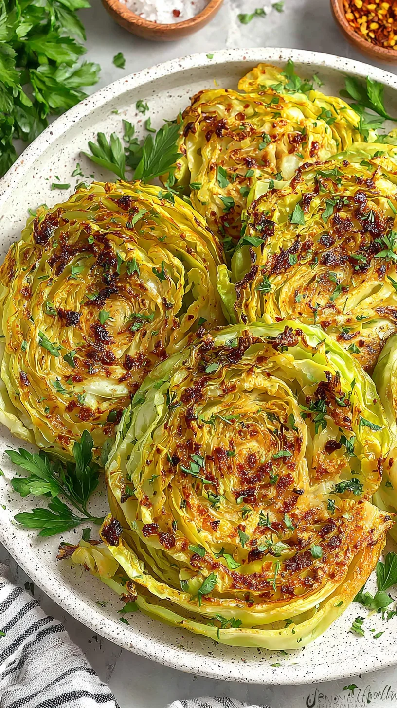 Savory Garlic Butter Roasted Cabbage Steaks Recipe - image 0